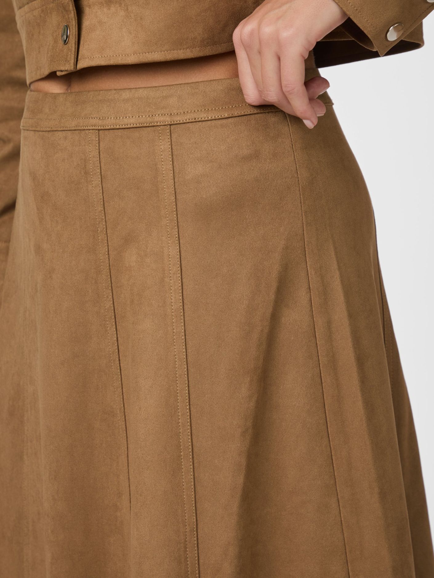 Neo Noir Faux Suede -hame, konjakki