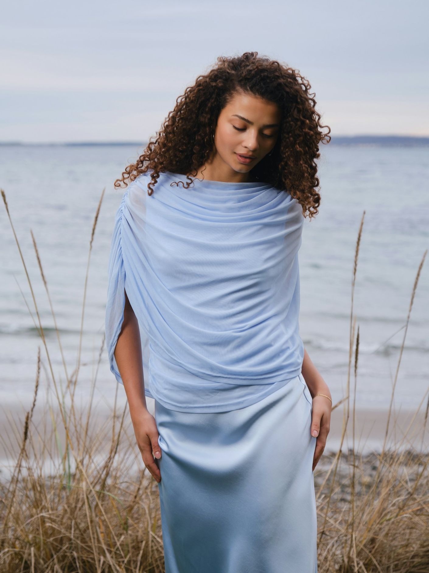 Neo Noir cottuna paita, vaaleansininen