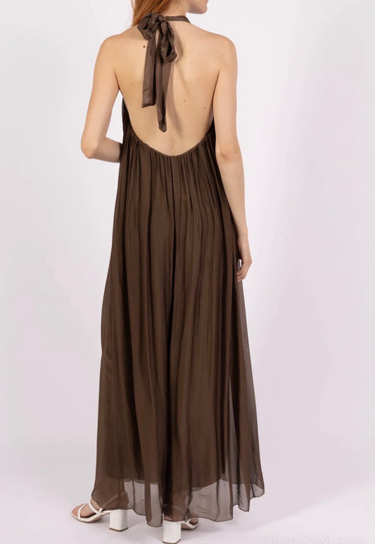 Silkkiviskoosi juhlahaalari, suklaanruskea