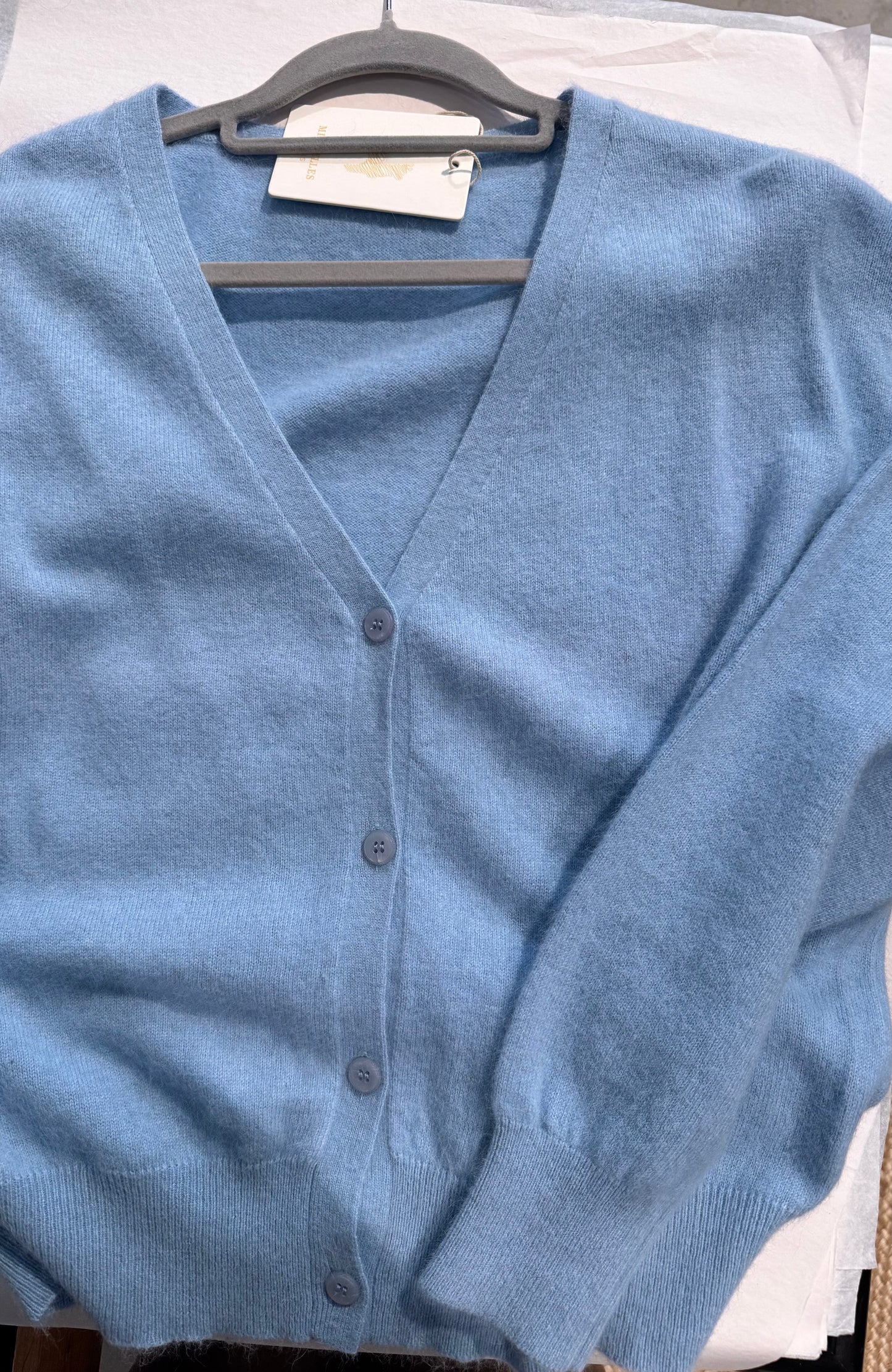 Neuletakki, vaaleansininen