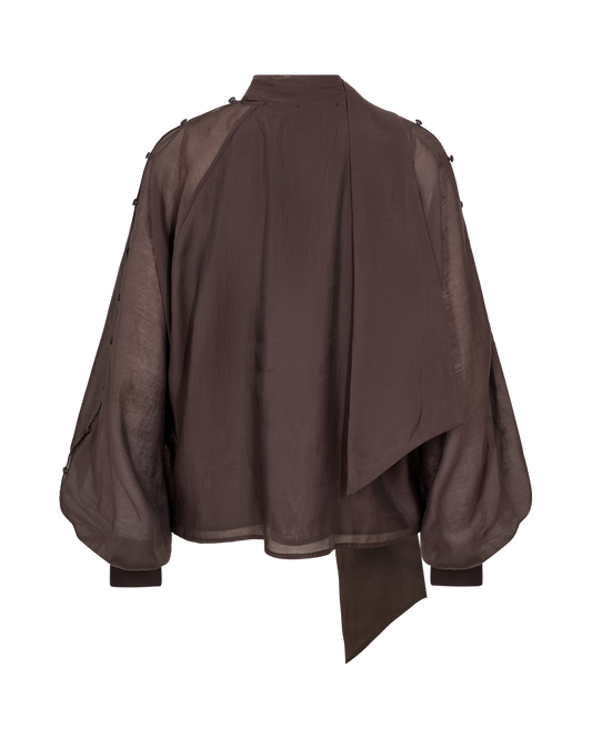 CPH MUSE Tilly paita napeilla, ruskea