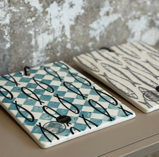 Posliininen leikkuulauta, turkoosi