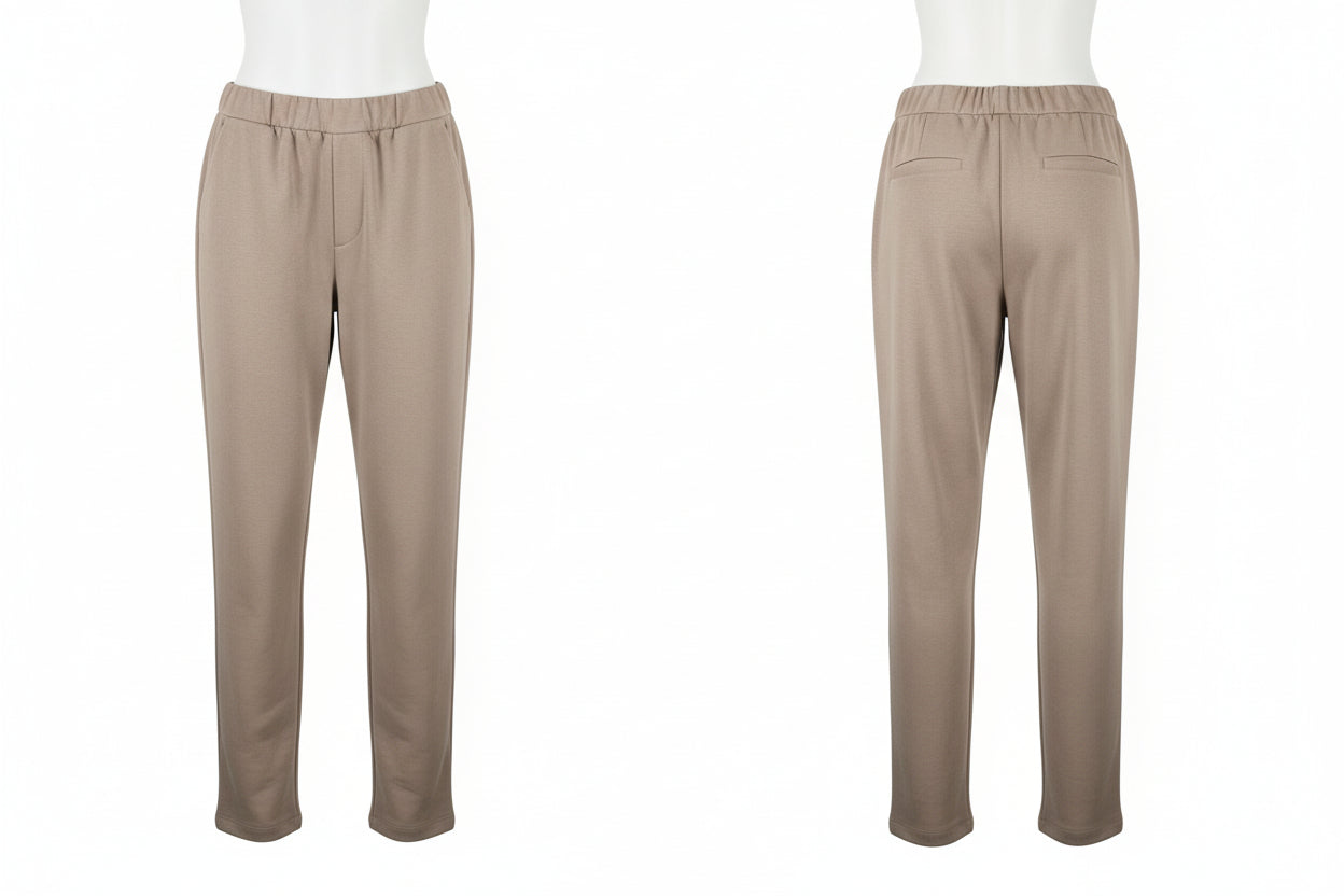 Milla track-housut laskoksilla – Beige