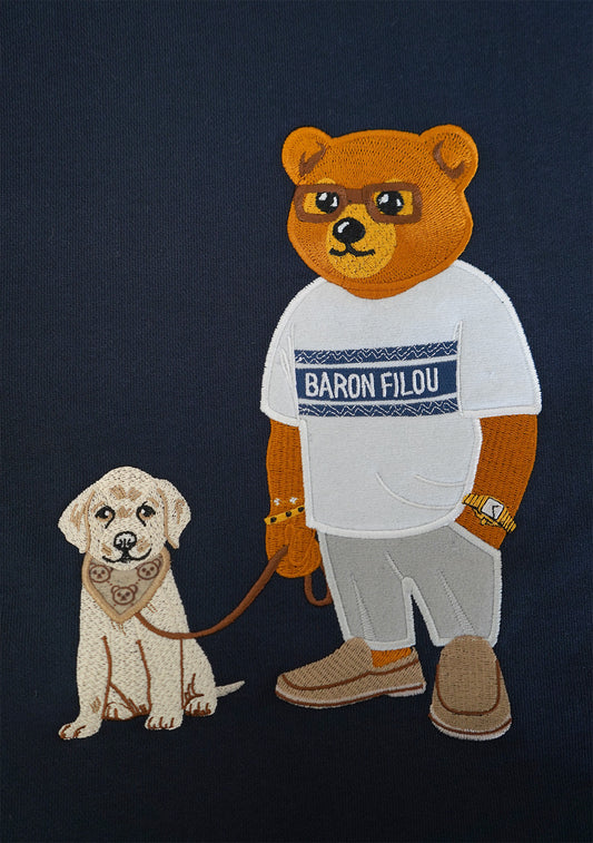 Baron filou-karhuprinttinen huppari