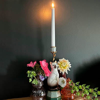 Klevering Kynttilänjalka siamilainen, 9x9x31,5 cm