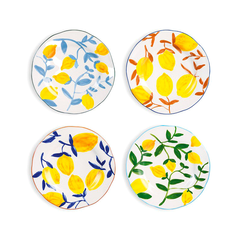Lautaset sitruunan oksat, 4 kpl, ø 22 x 2,5 cm