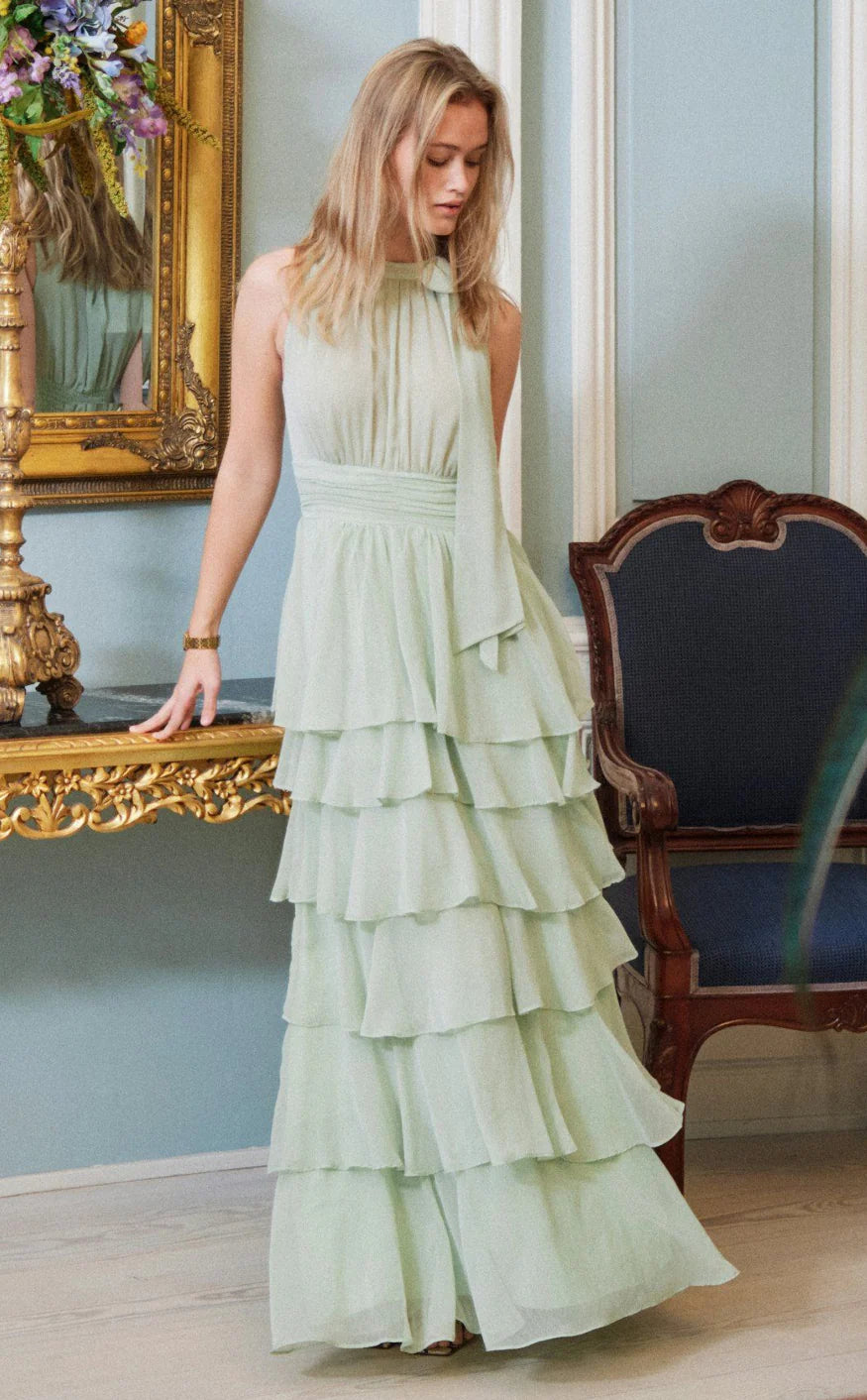 Neo Noir Marli mekko, vaaleanvihreä