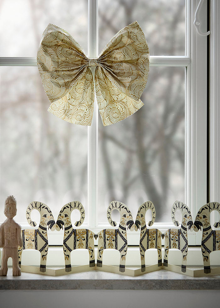 Paperirusetti Mara 20 cm, vaalea/Kulta, 2 kpl/pakkaus