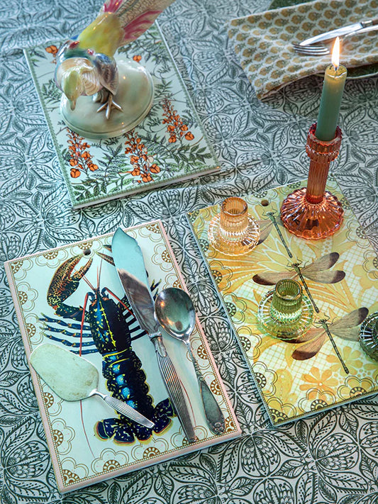 Tarjotin kukat keraaminen, 20 x 30 cm