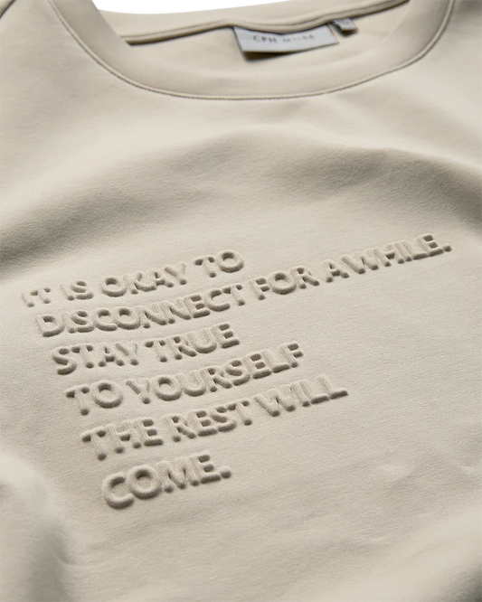 CPH MUSE pitkä Scuba t-paita, vaaleahiekka