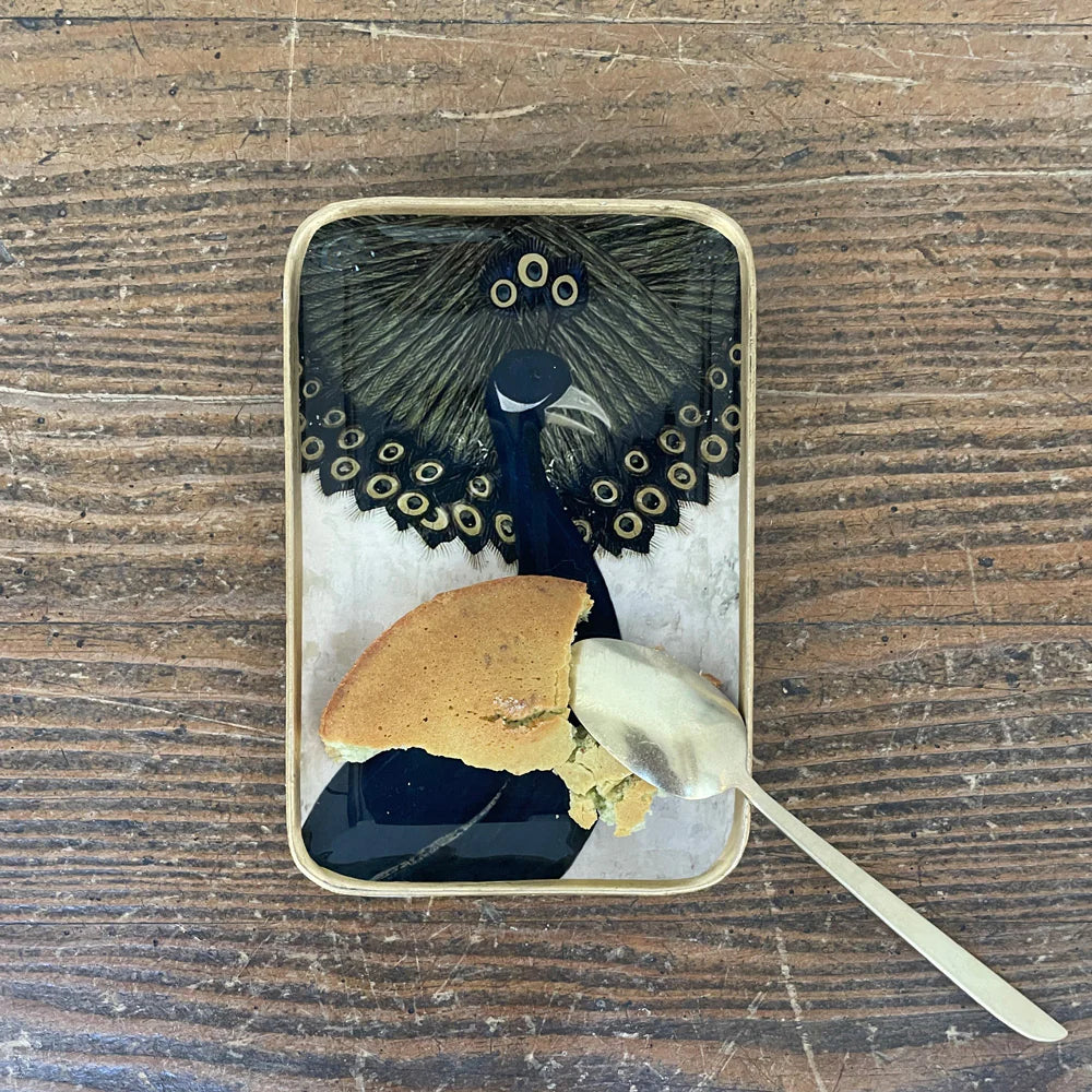 Tarjotin mini riikinkukko, 15 x 10 cm
