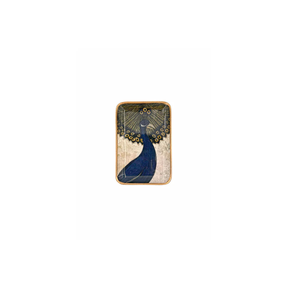 Tarjotin mini riikinkukko, 15 x 10 cm