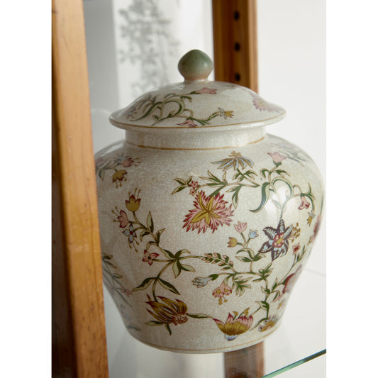 G&C Posliininen säilytyspurkki kukat