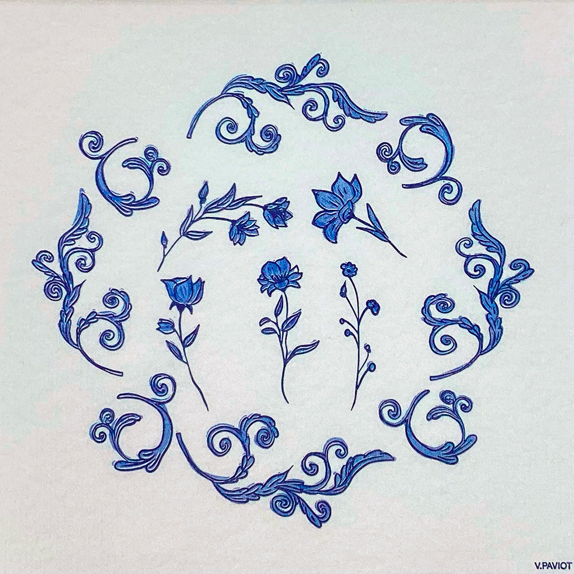 Paperiservetti - Regence-sininen