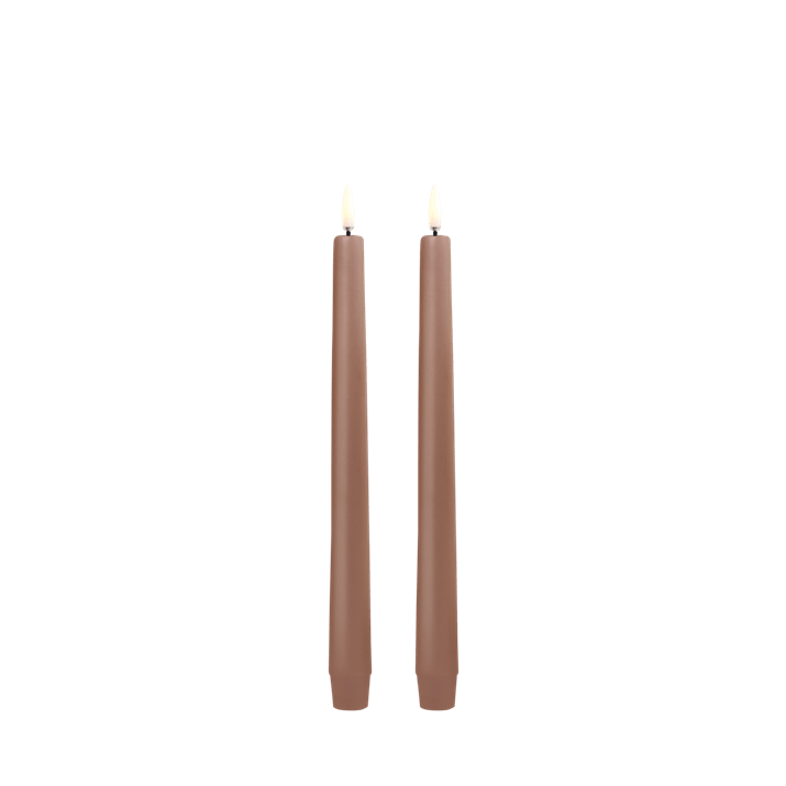 LED-kruunukynttilä karamelli, 2,3 x 25 cm, 2 kpl
