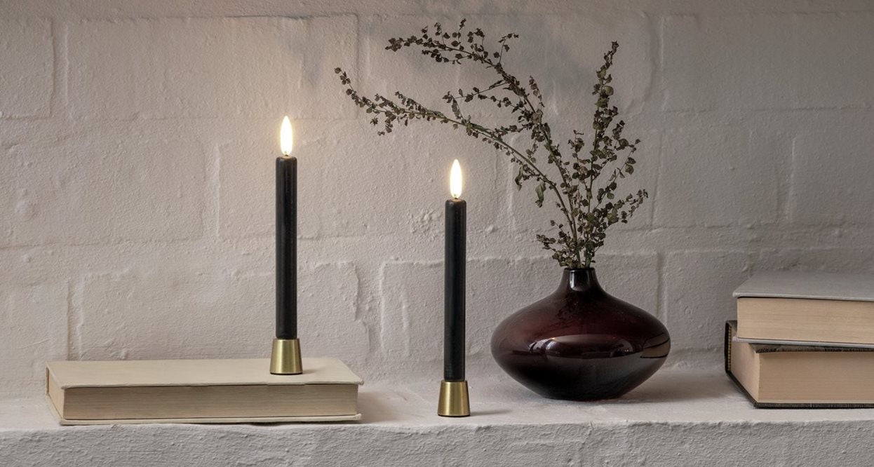 Kynttilänjalka light matta kulta, 2 kpl