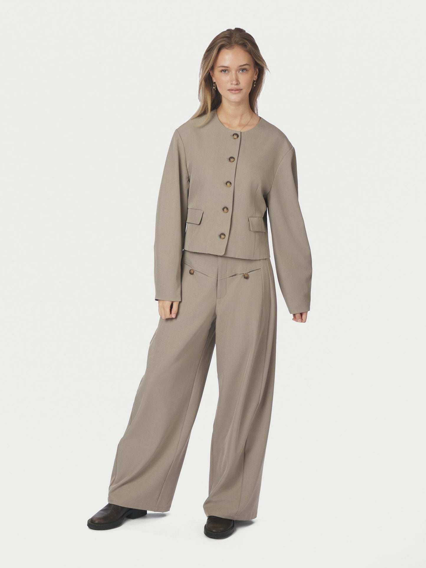 Neo Noir Massie housut, warm grey