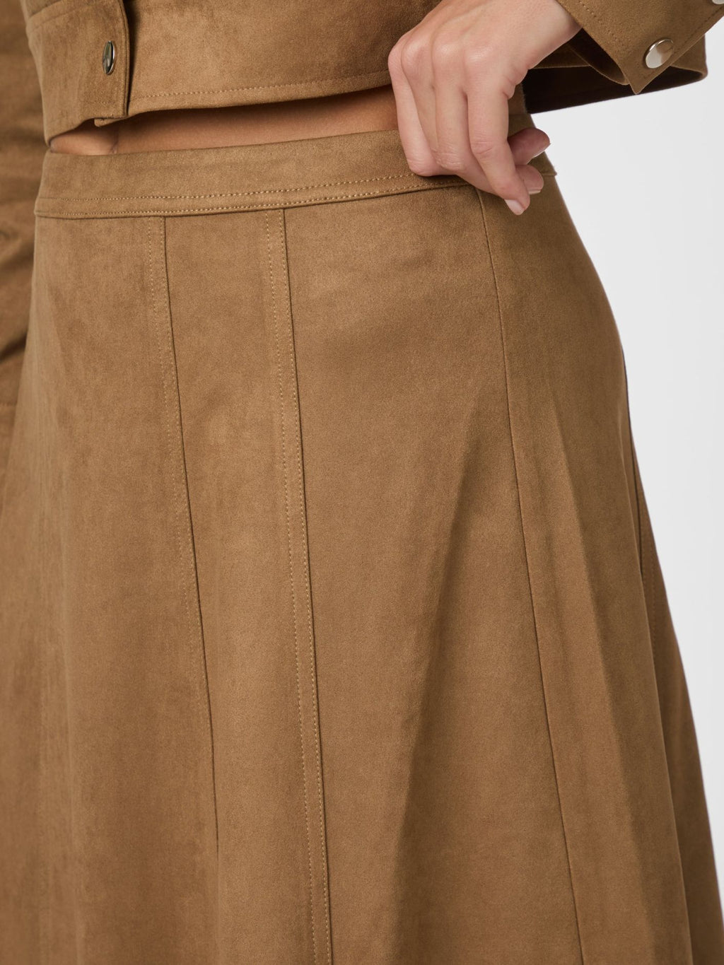 Neo Noir Faux Suede -hame, konjakki