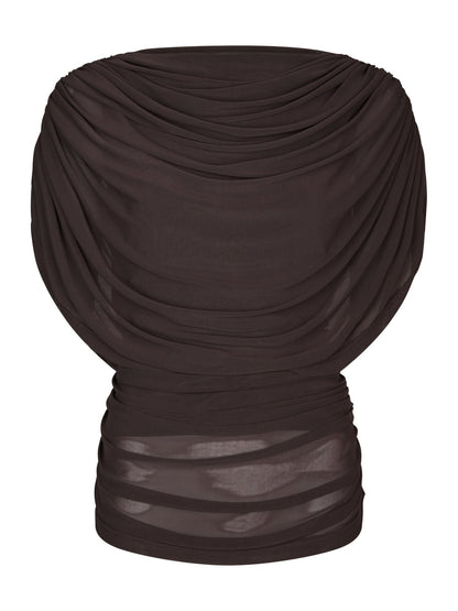 Neo Noir cottuna paita, suklaanruskea