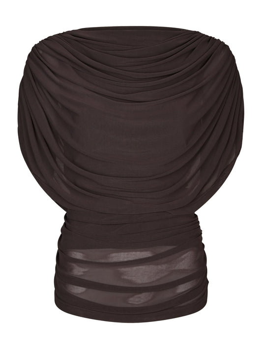 Neo Noir cottuna paita, suklaanruskea