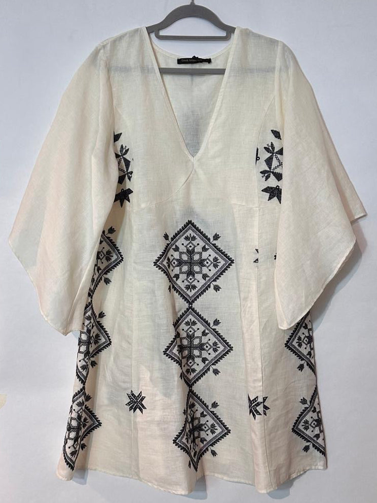 Greek-mini lefkada mekko, luonnonvalkoinen