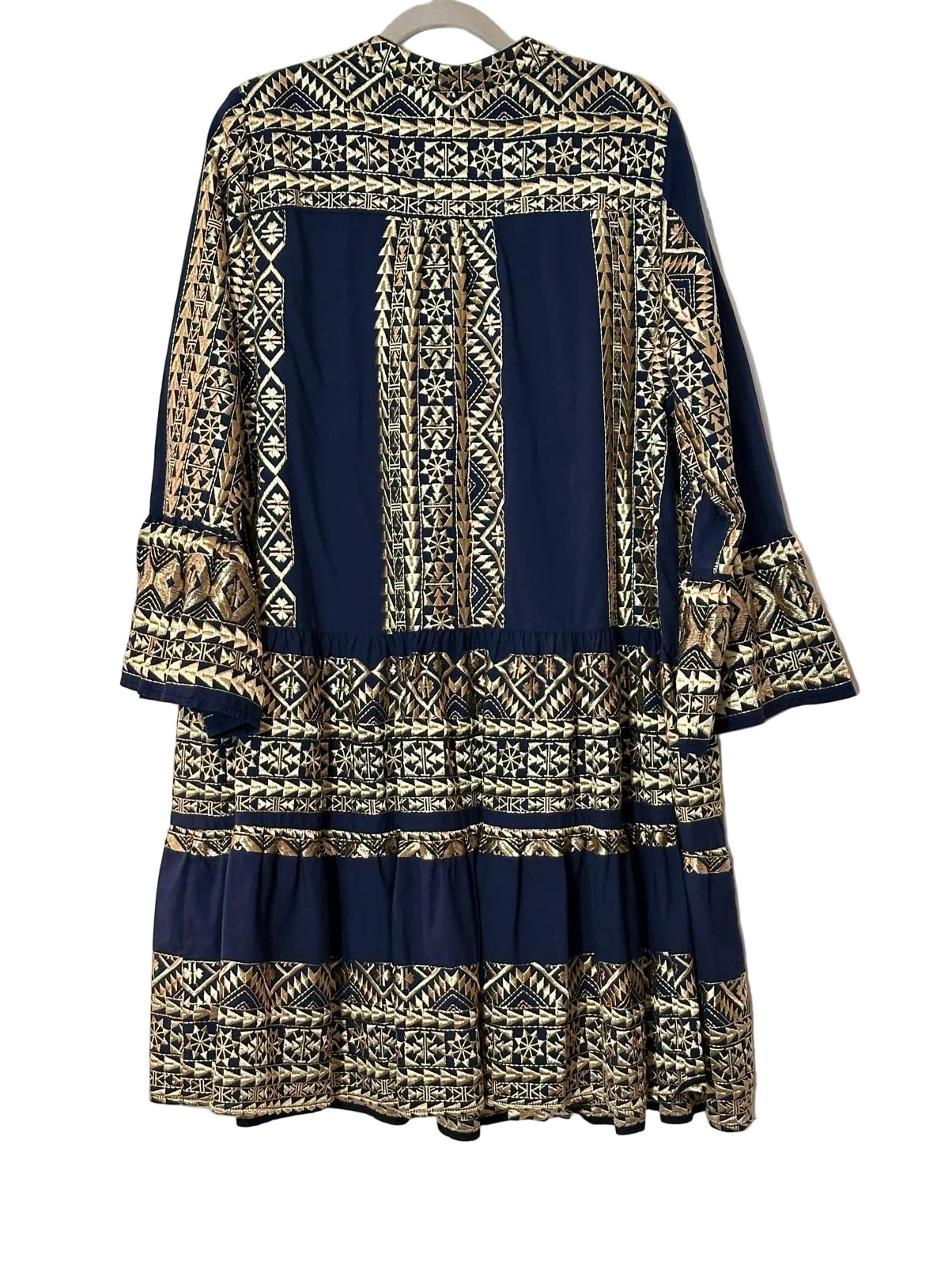 Greek-lyhyt mekko röyhelöillä, laivastonsininen
