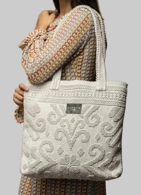 Sorena Chiara boho laukku, valkoinen