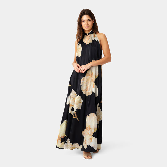 KARMAMIA HEATHER mekko - GOLD MAXI FLOWER