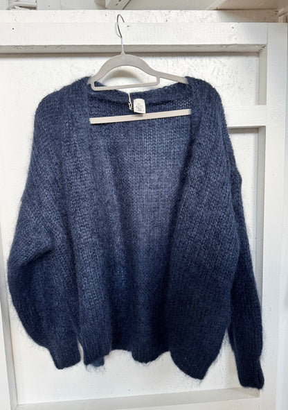 Mohair -villatakki sininen