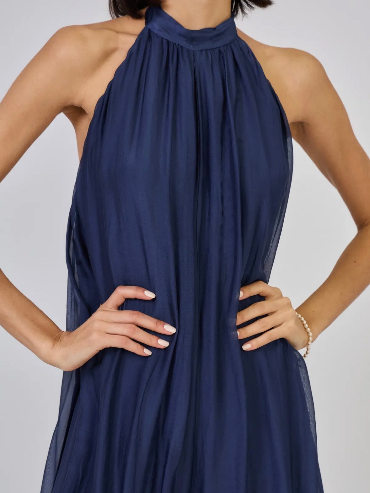 Silkkiviskoosi juhlahaalari, sininen