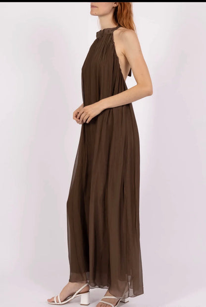 Silkkiviskoosi juhlahaalari, suklaanruskea