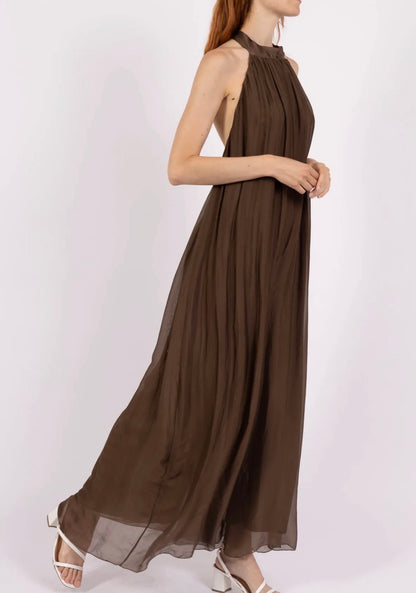 Silkkiviskoosi juhlahaalari, suklaanruskea