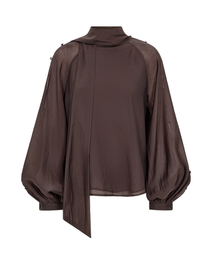 CPH MUSE Tilly paita napeilla, ruskea