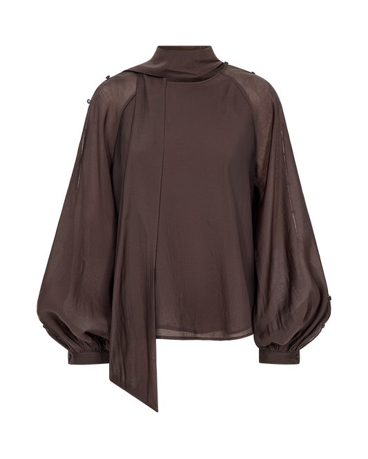 CPH MUSE Tilly paita napeilla, ruskea
