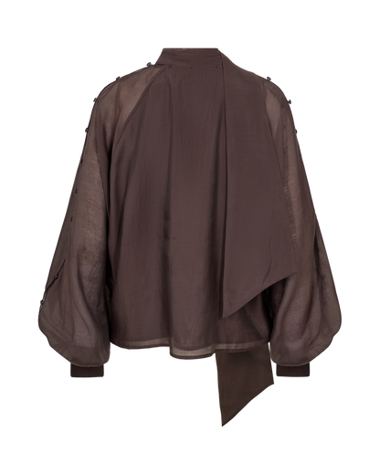 CPH MUSE Tilly paita napeilla, ruskea