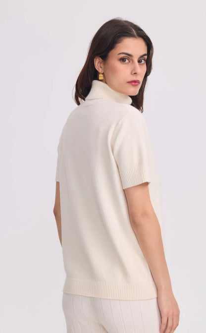 Neule lyhythihainen, luonnonvaalea