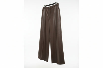 Milla leveälahkeiset housut, suklaanruskea