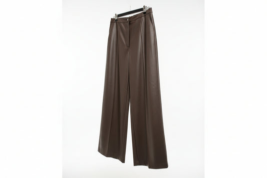 Milla leveälahkeiset housut, suklaanruskea