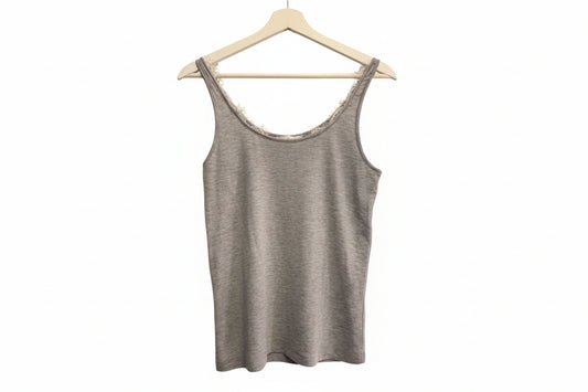 Milla hihaton toppi, vaaleanharmaa