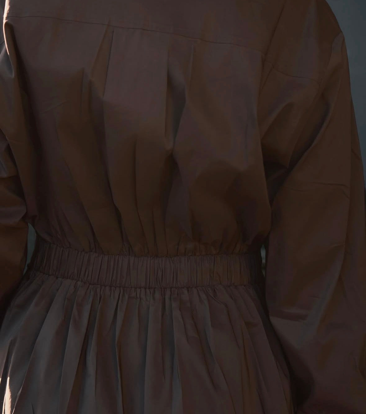 Neo Noir popliinimekko, suklaanruskea