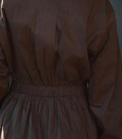 Neo Noir popliinimekko, suklaanruskea