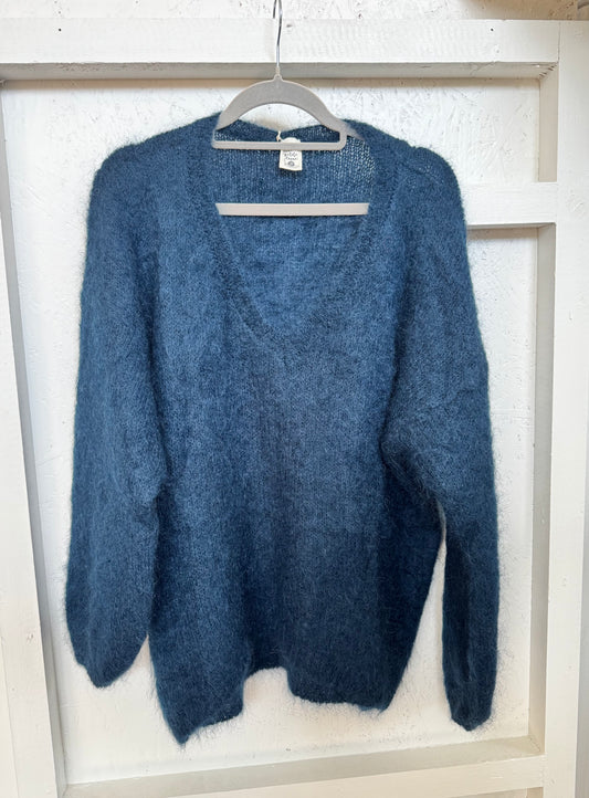 Mohair -neule sininen