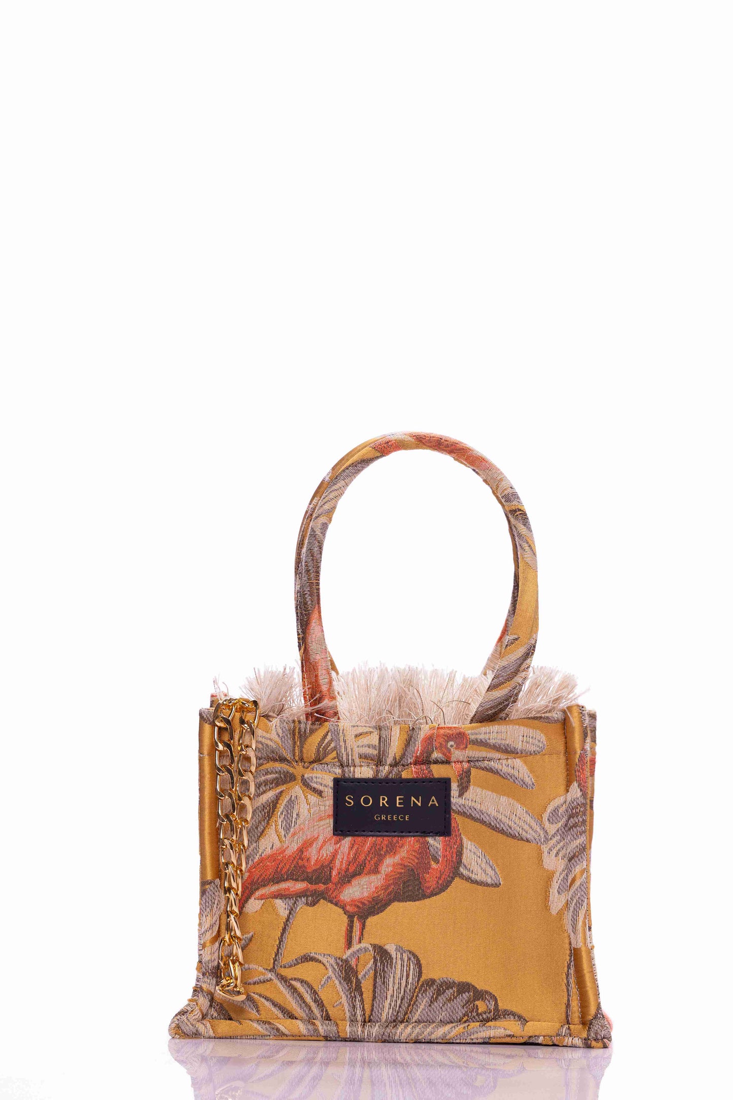 Sorena Crystal yellow mini tote bag