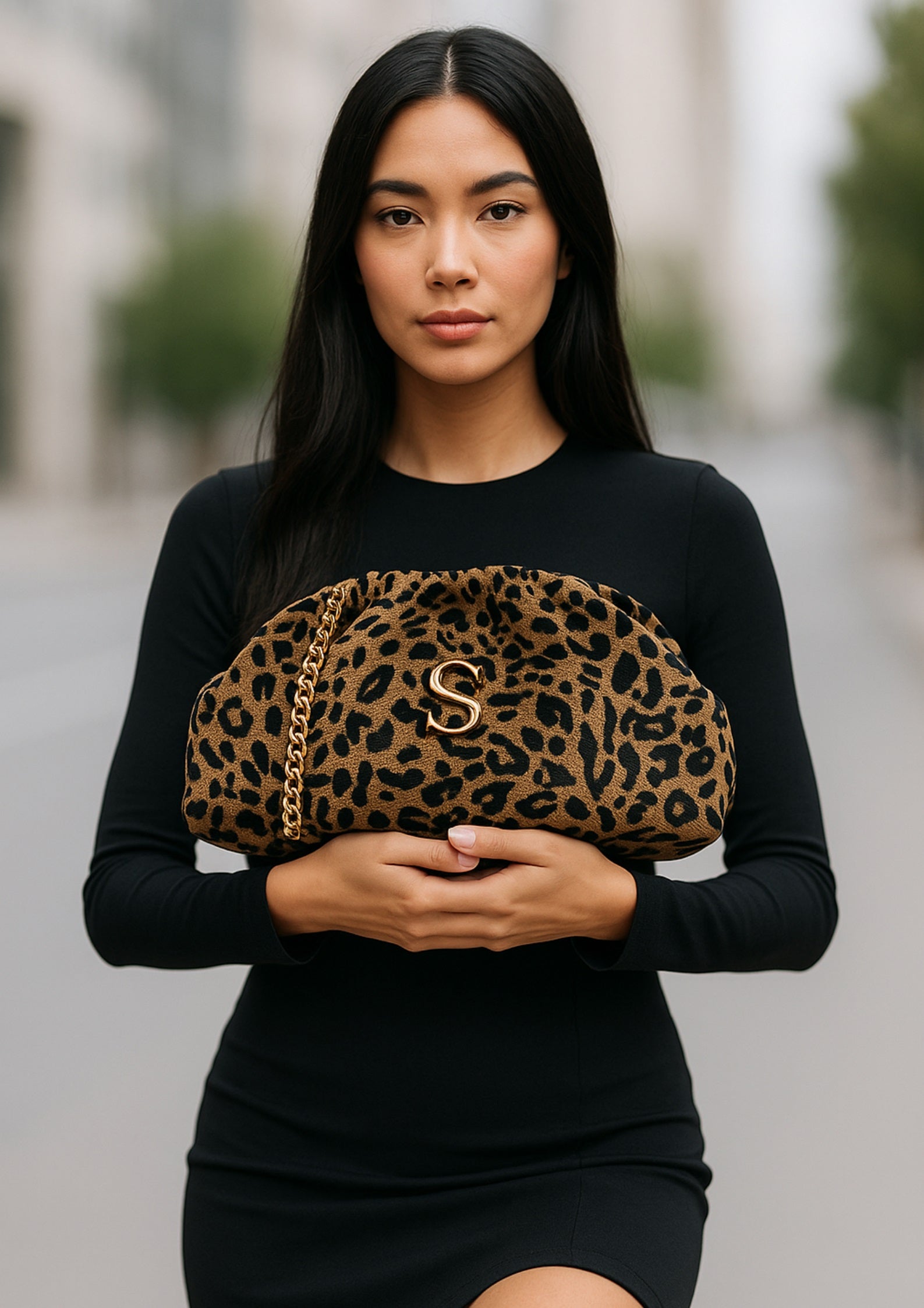 Sorena, Leopard, bucket bag