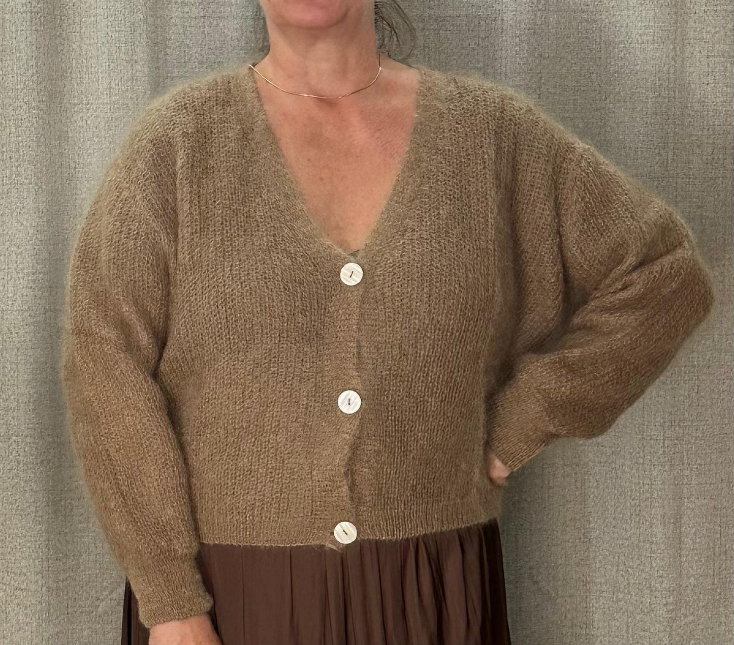 Mohair- villatakki beige