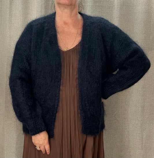 Mohair -villatakki sininen