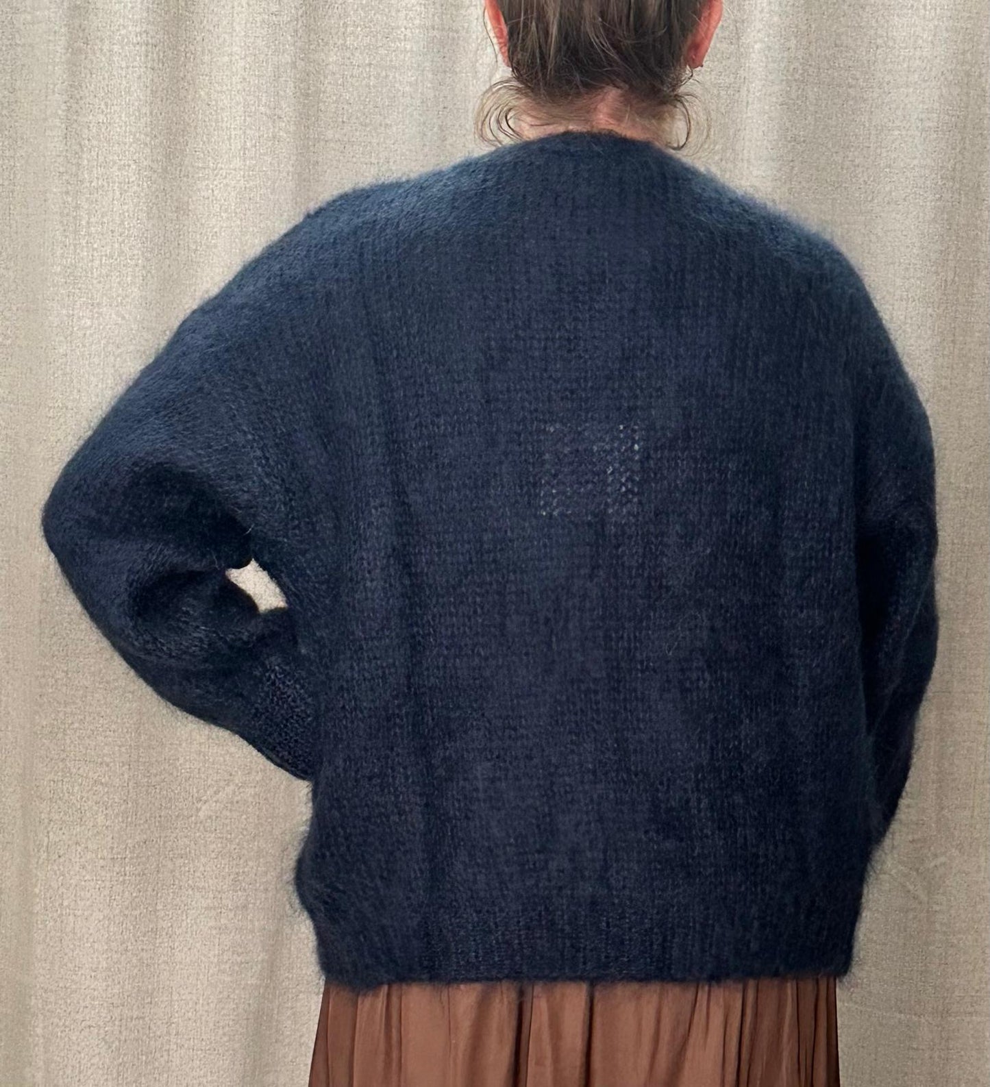 Mohair -villatakki sininen