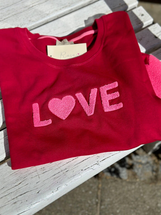 Love -collegepaita punainen