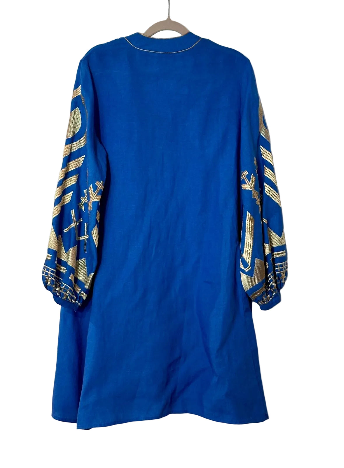 Greek-Pitkähihainen mini-mekko, sähkönsininen