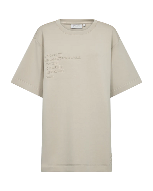 CPH MUSE pitkä Scuba t-paita, vaaleahiekka